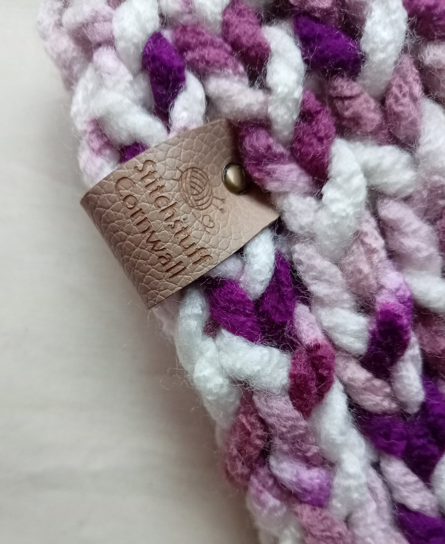 Chunky Knit Ear Warmers - Moorland Heather