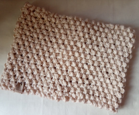 Chunky Knit Neck Warmer - Pebble