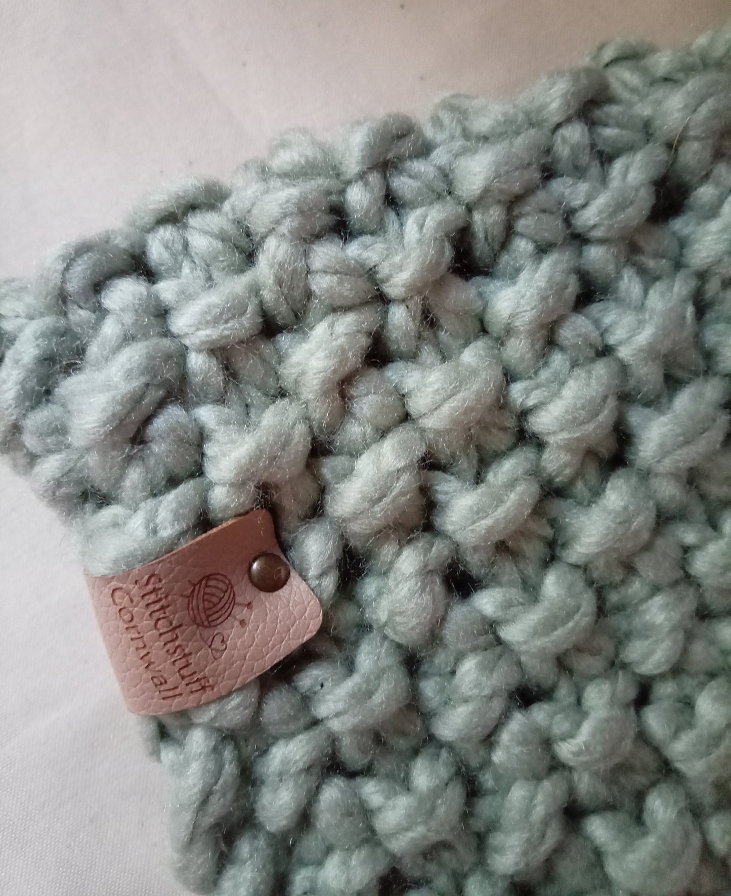 Chunky Knit Neck Warmer - Sea Kelp