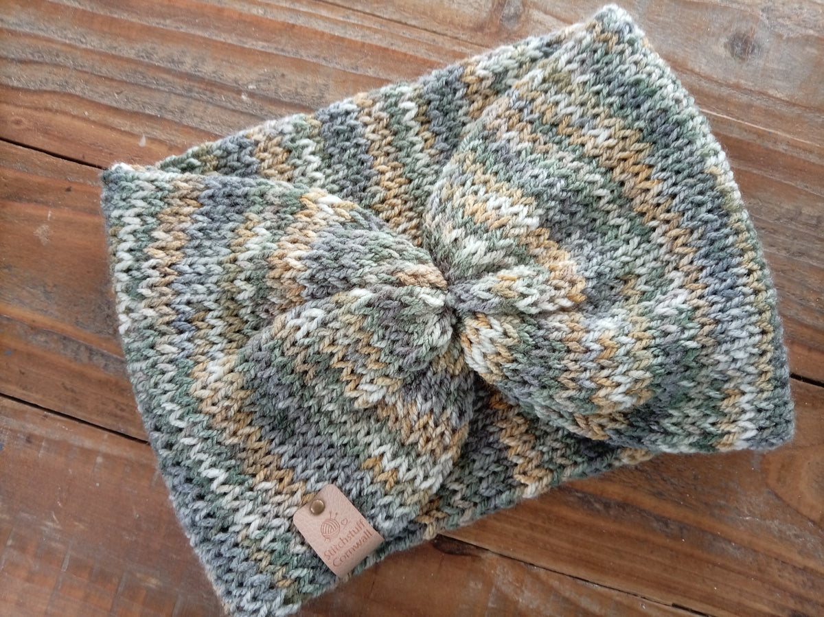 Knitted Ear Warmers - Rock Pool