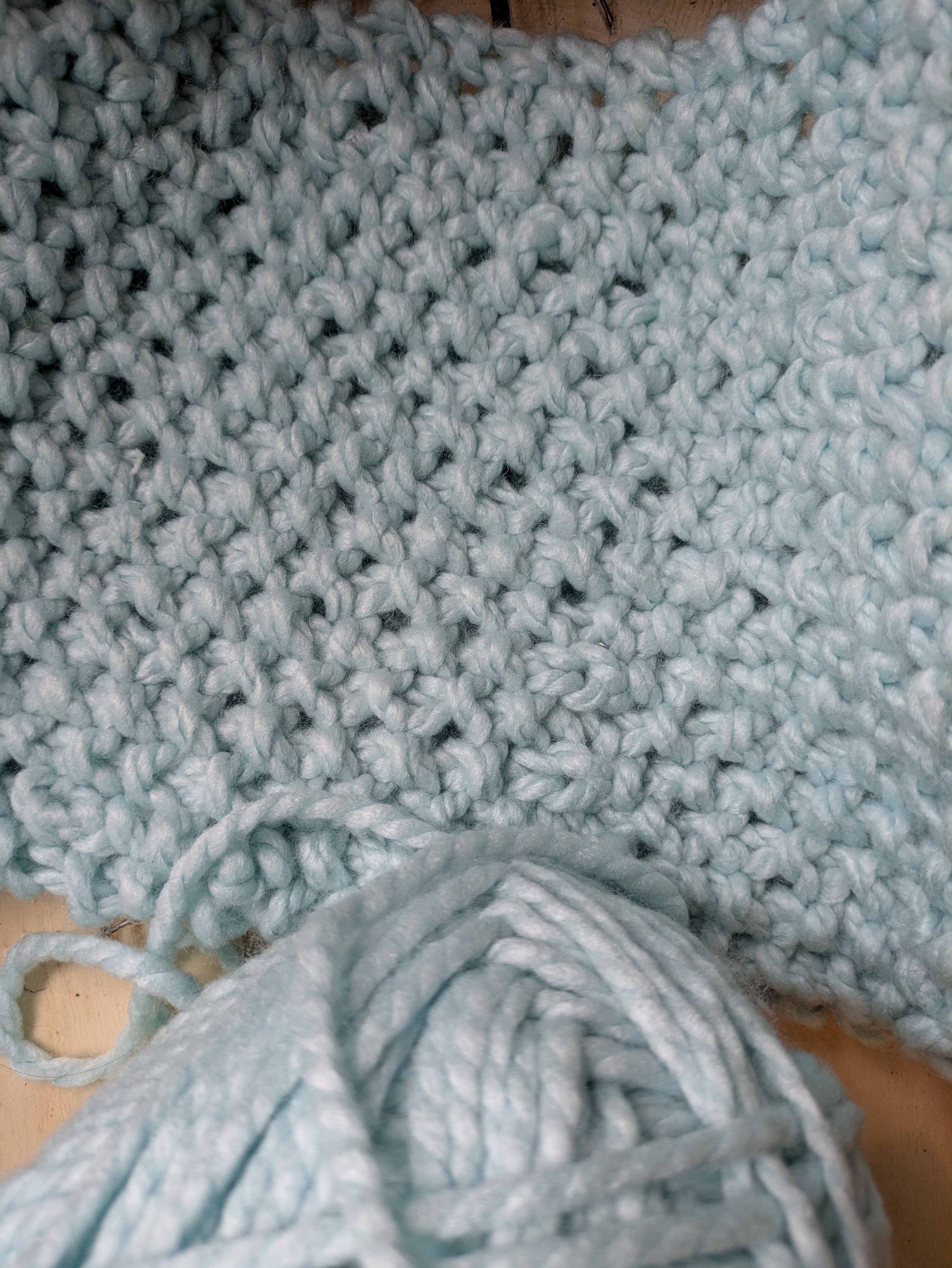 Chunky Knit Snood - Sea Froth