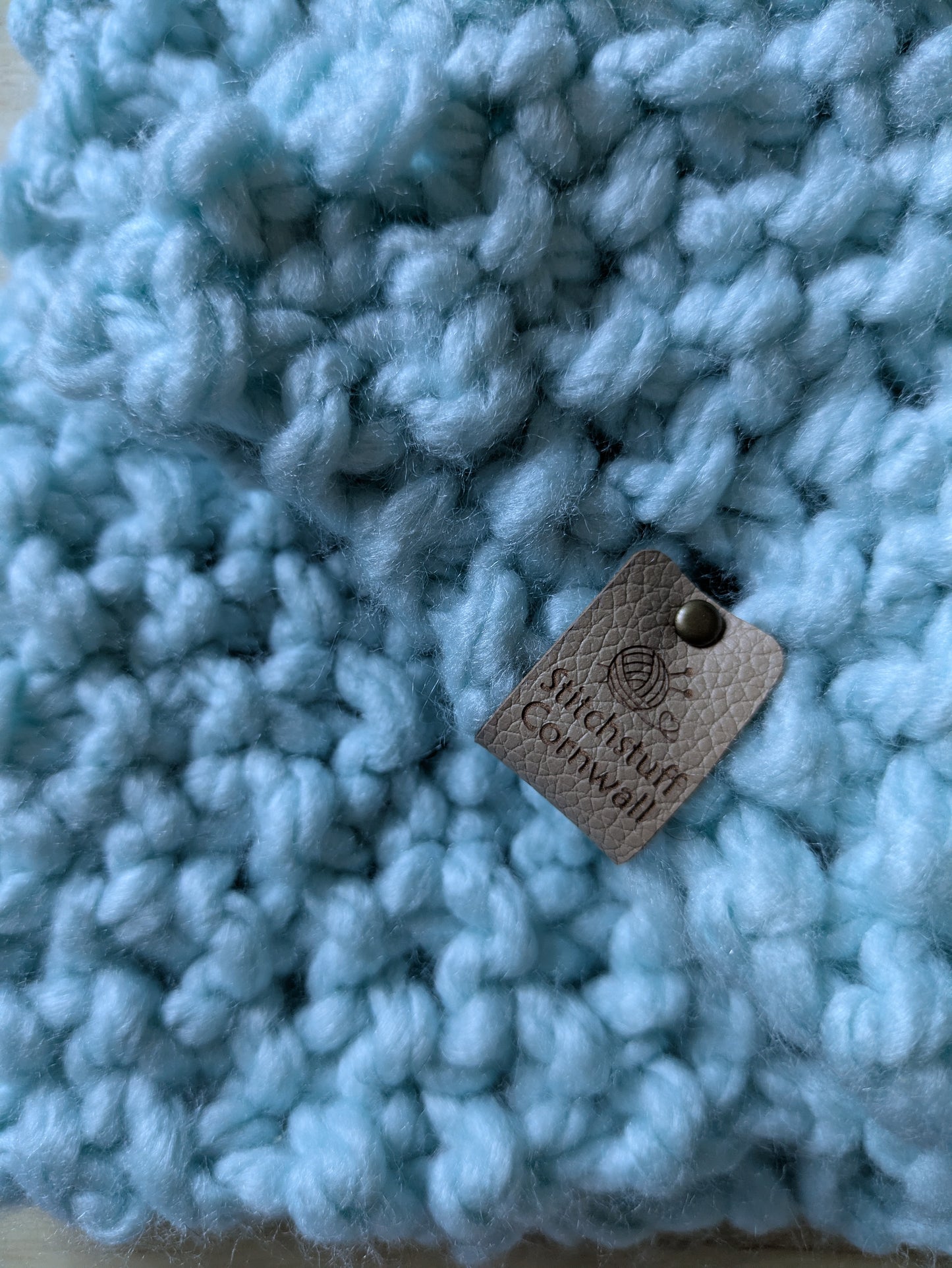 Chunky Knit Neck Warmer - Sea Froth