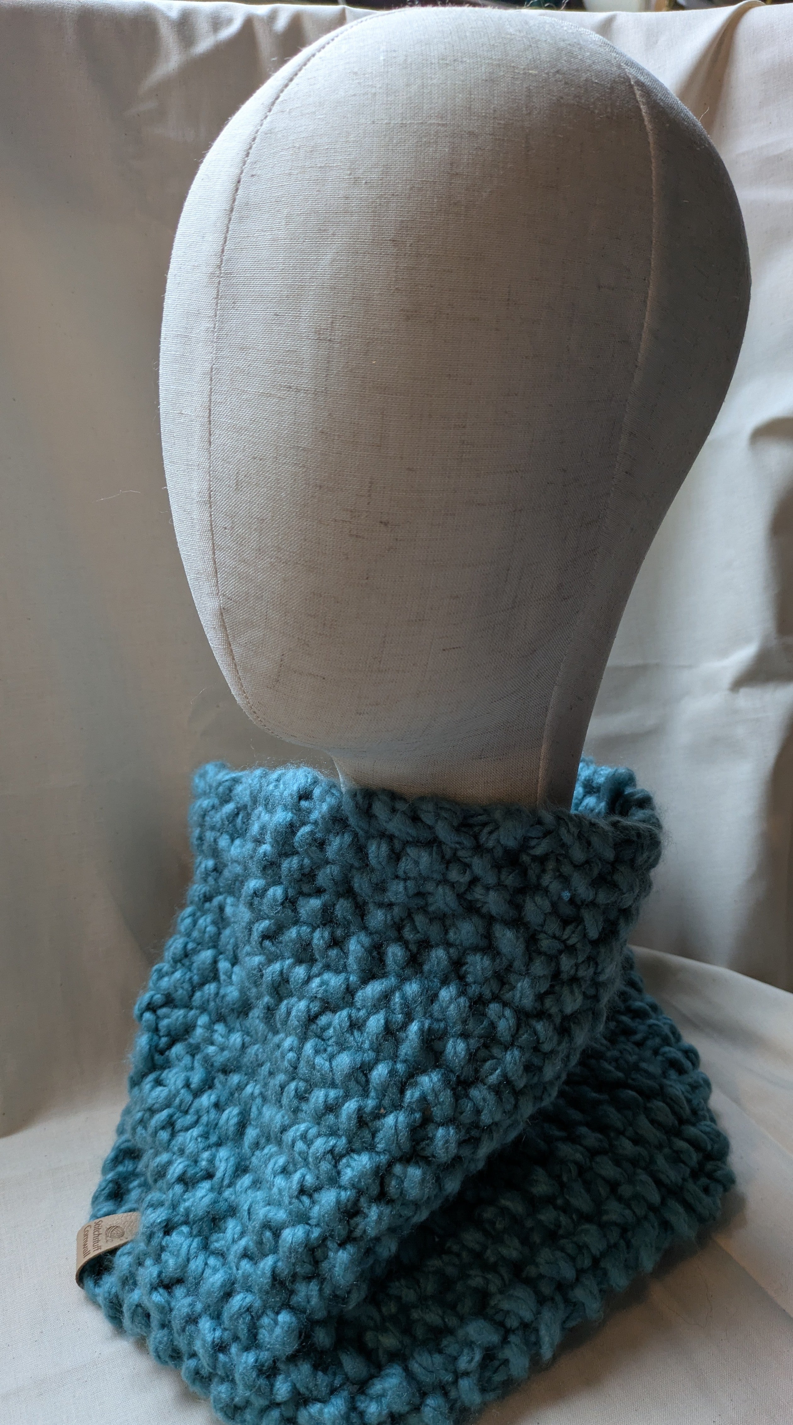 Chunky Knit Snood - Stormy Sea