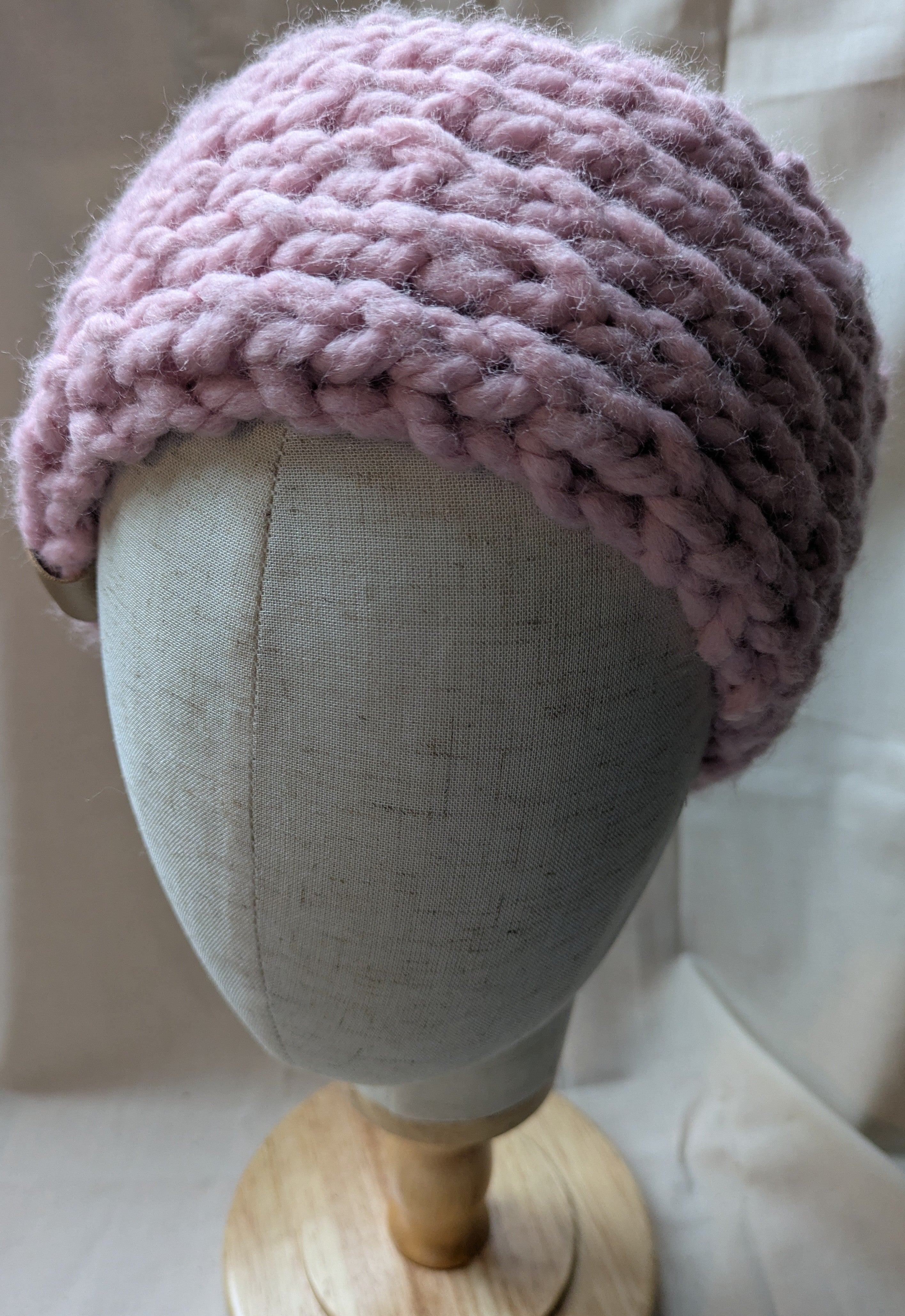 Chunky Knit Ear Warmers - Sea Thrift