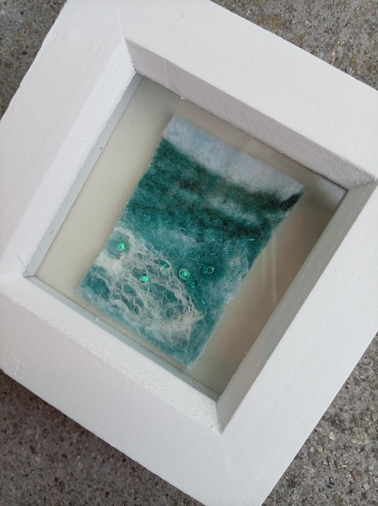 Mini Felted Seascape - Surf