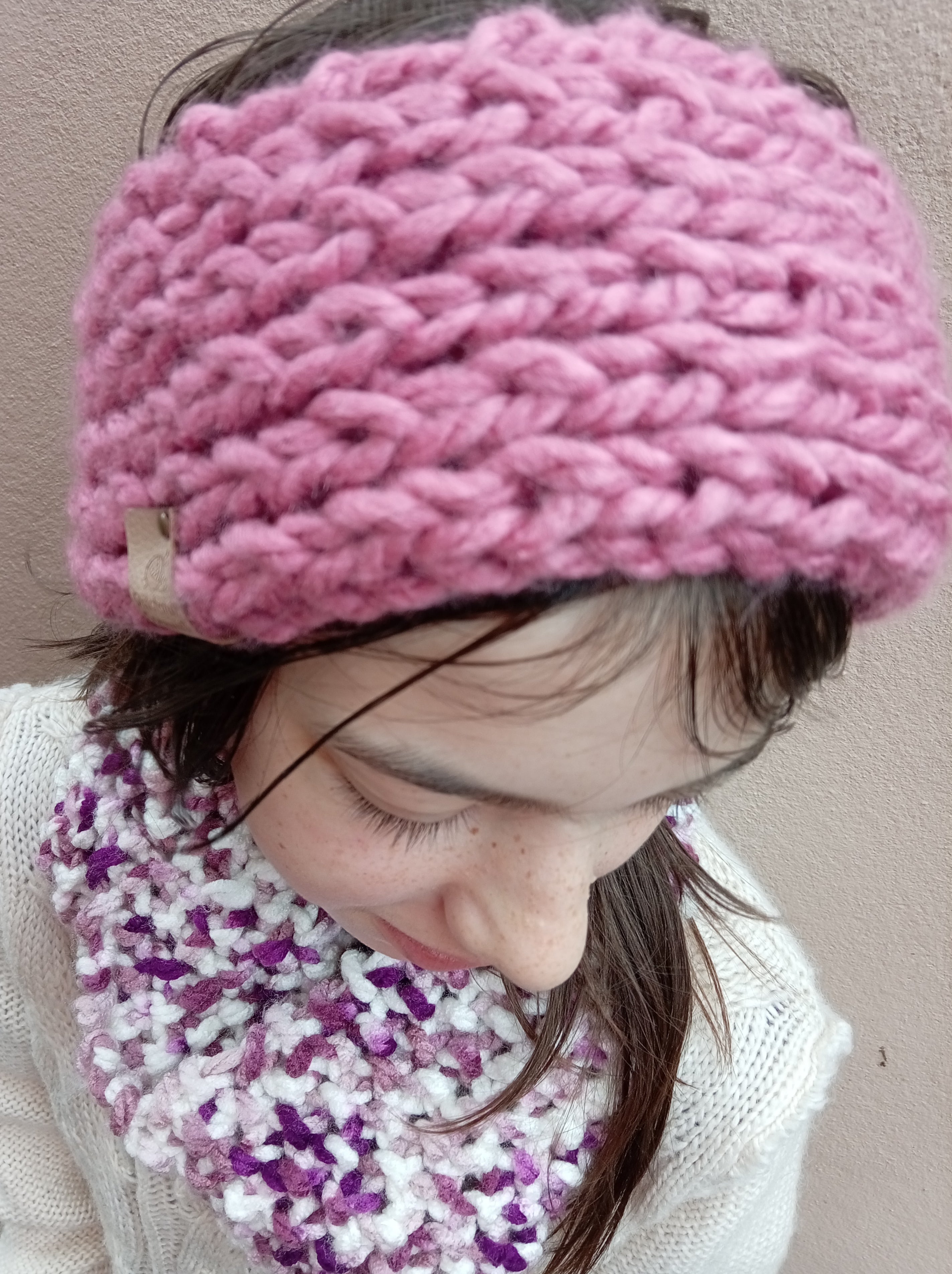 Chunky Knit Ear Warmers - Hedgerow Berries