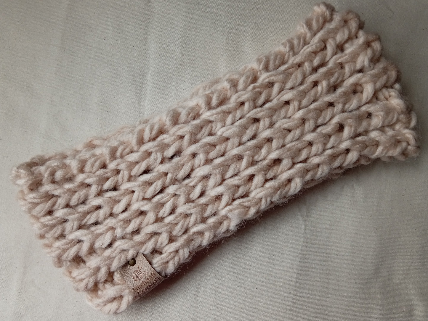 Chunky Knit Ear Warmers - Pebble