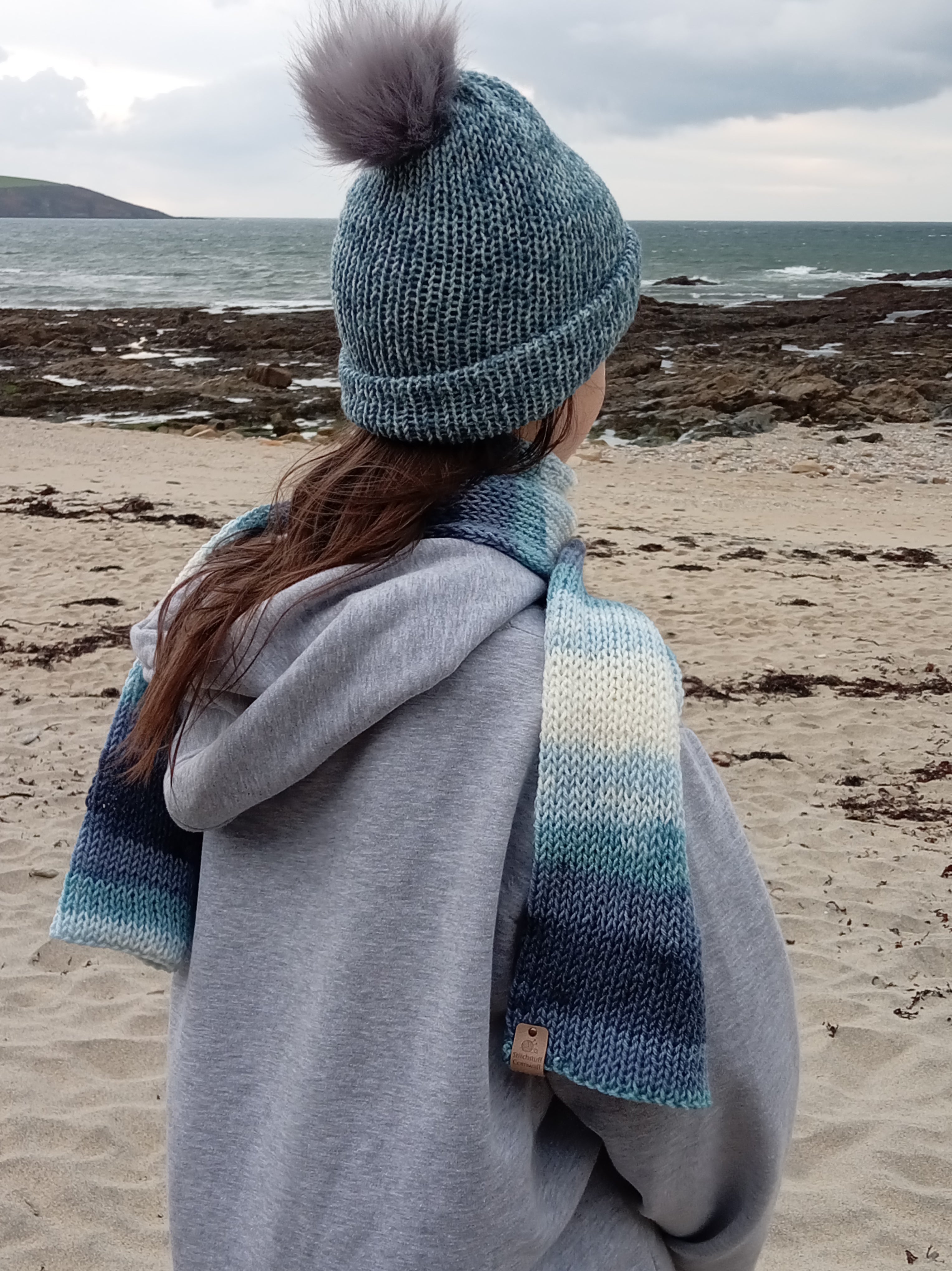 Knitted Scarf - Seascape