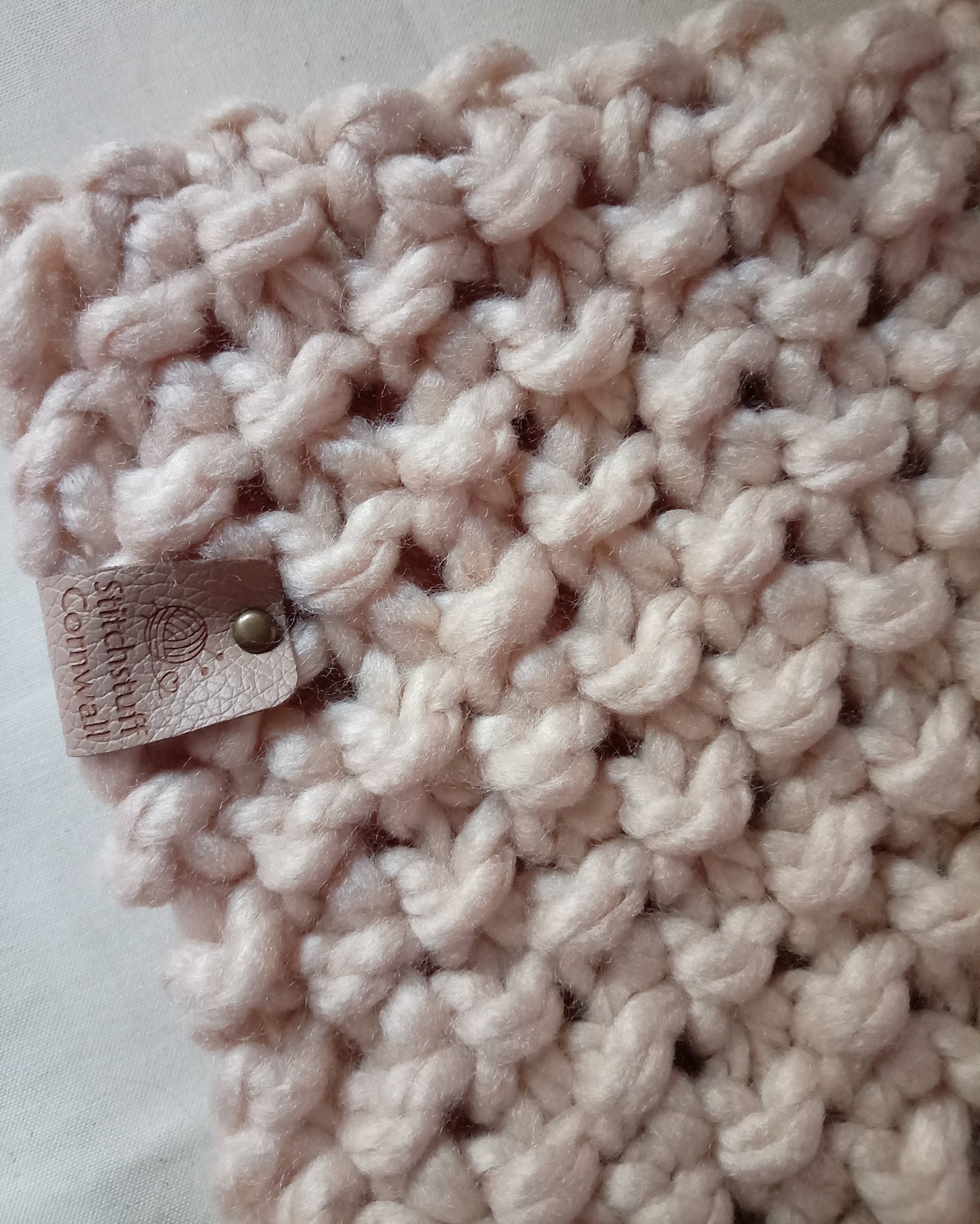 Chunky Knit Neck Warmer - Pebble