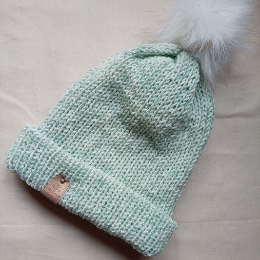 Knitted Hat - Sea Foam