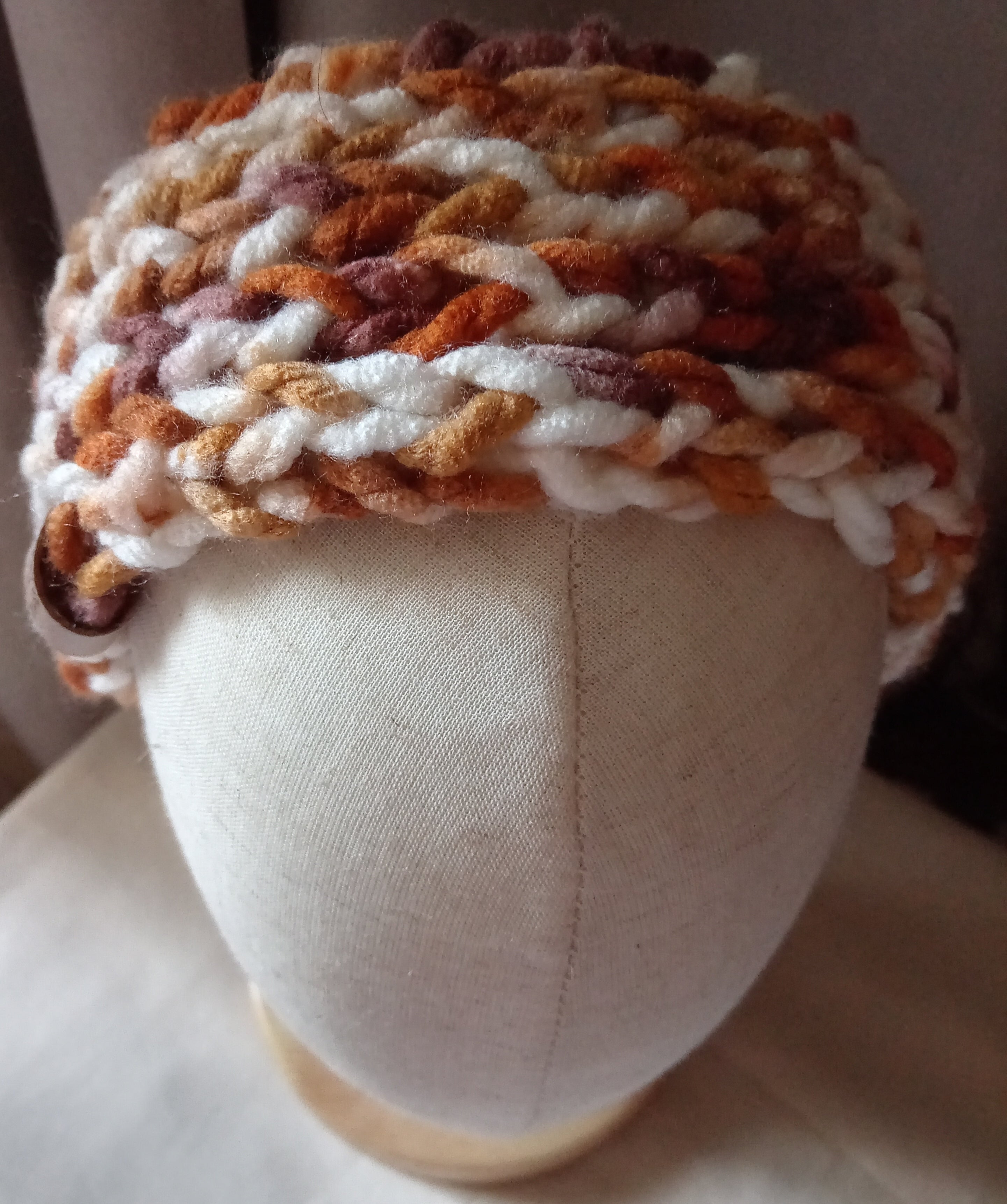 Chunky Knit Ear Warmers - Autumn Leaves