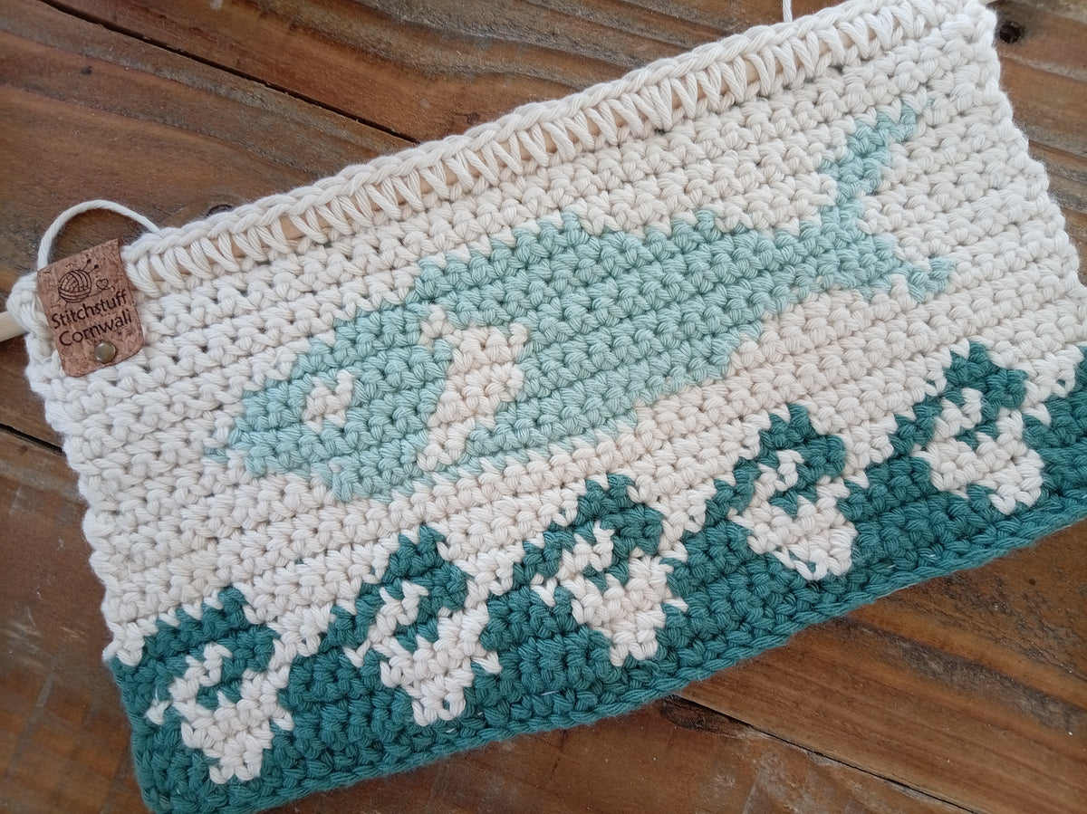 Crochet Tapestry Wall Hanging - Sea Foam