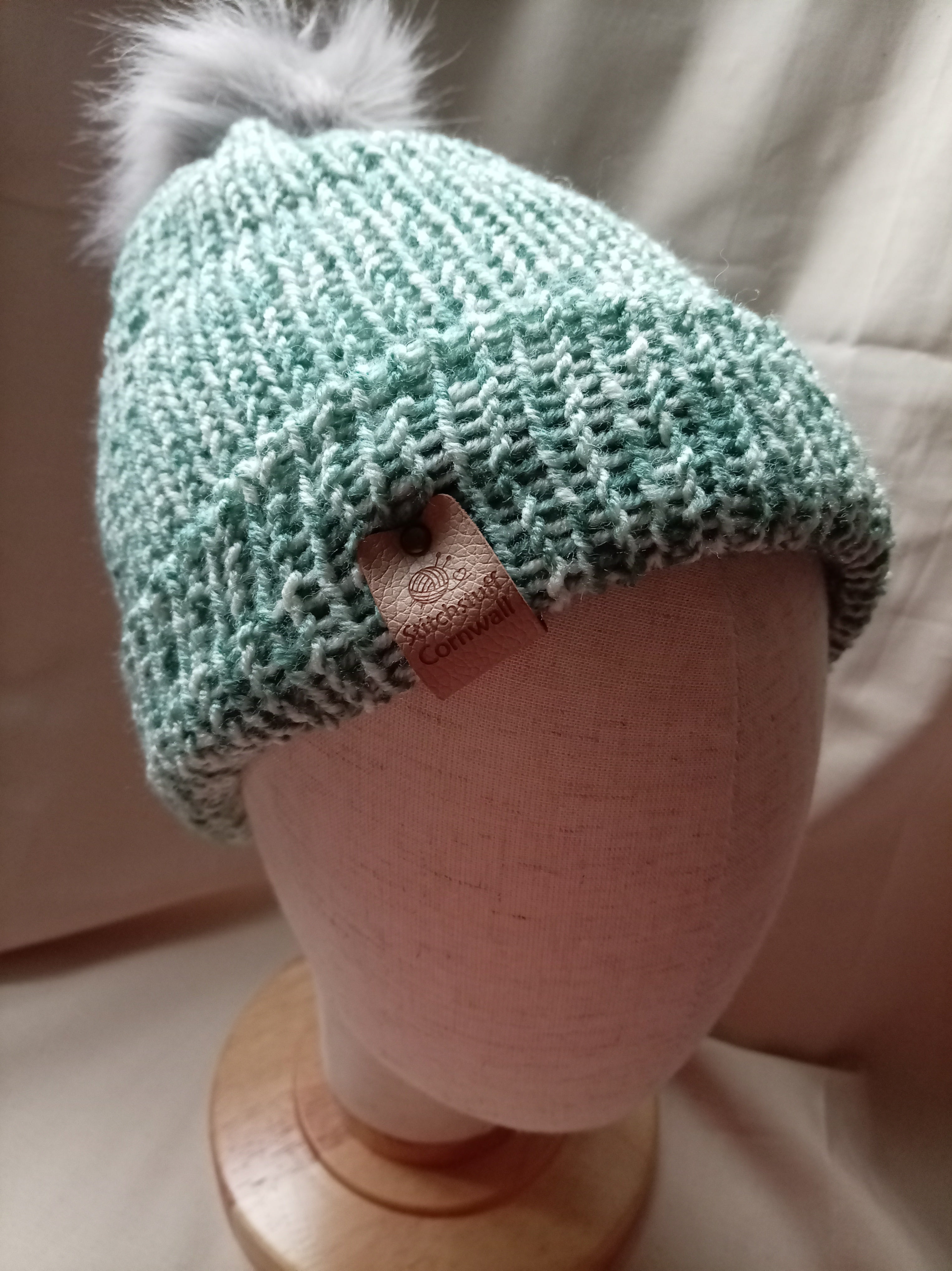 Knitted Hat - Sea Glass