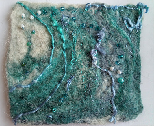 Felted Seascape - In The Surf