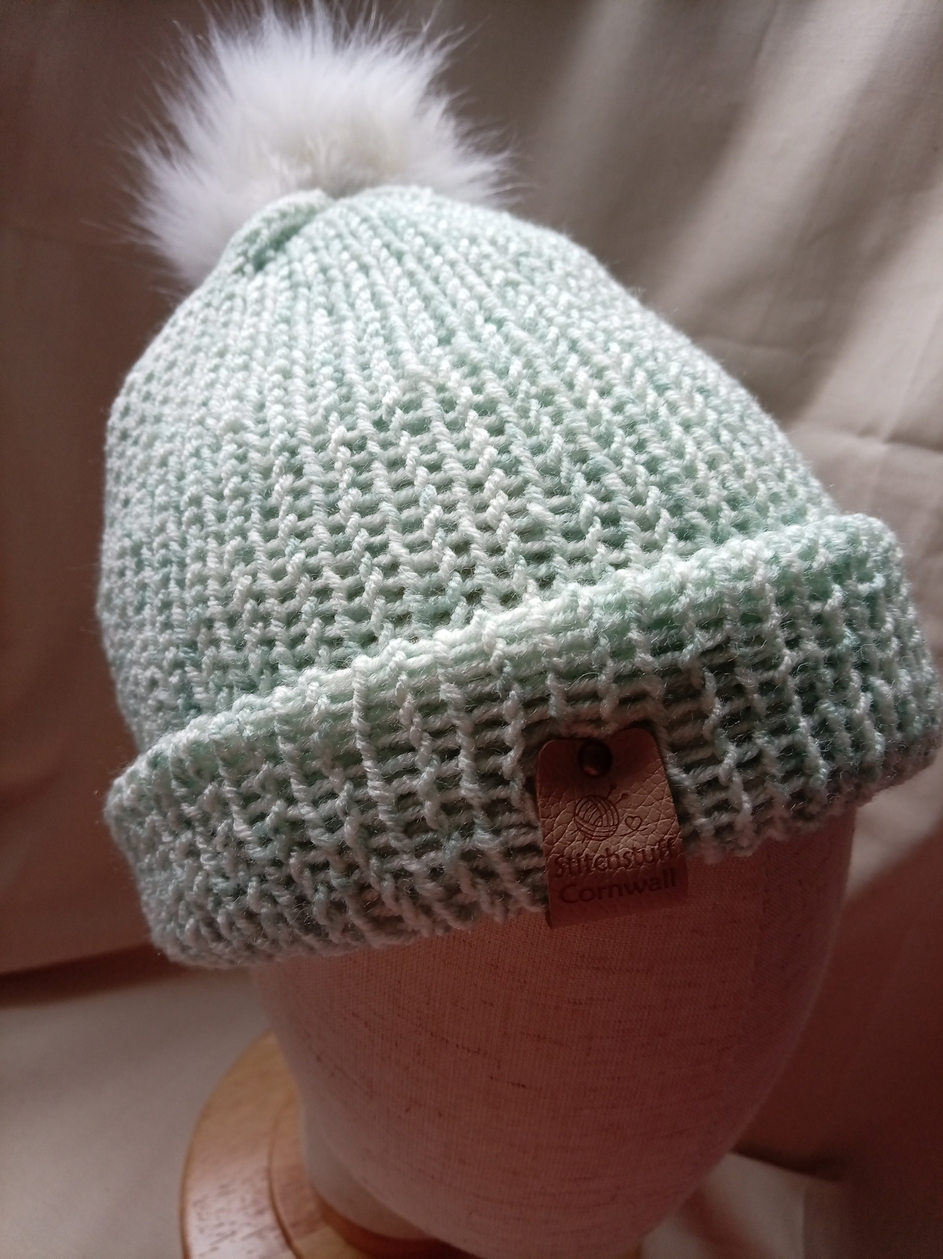 Knitted Hat - Sea Foam