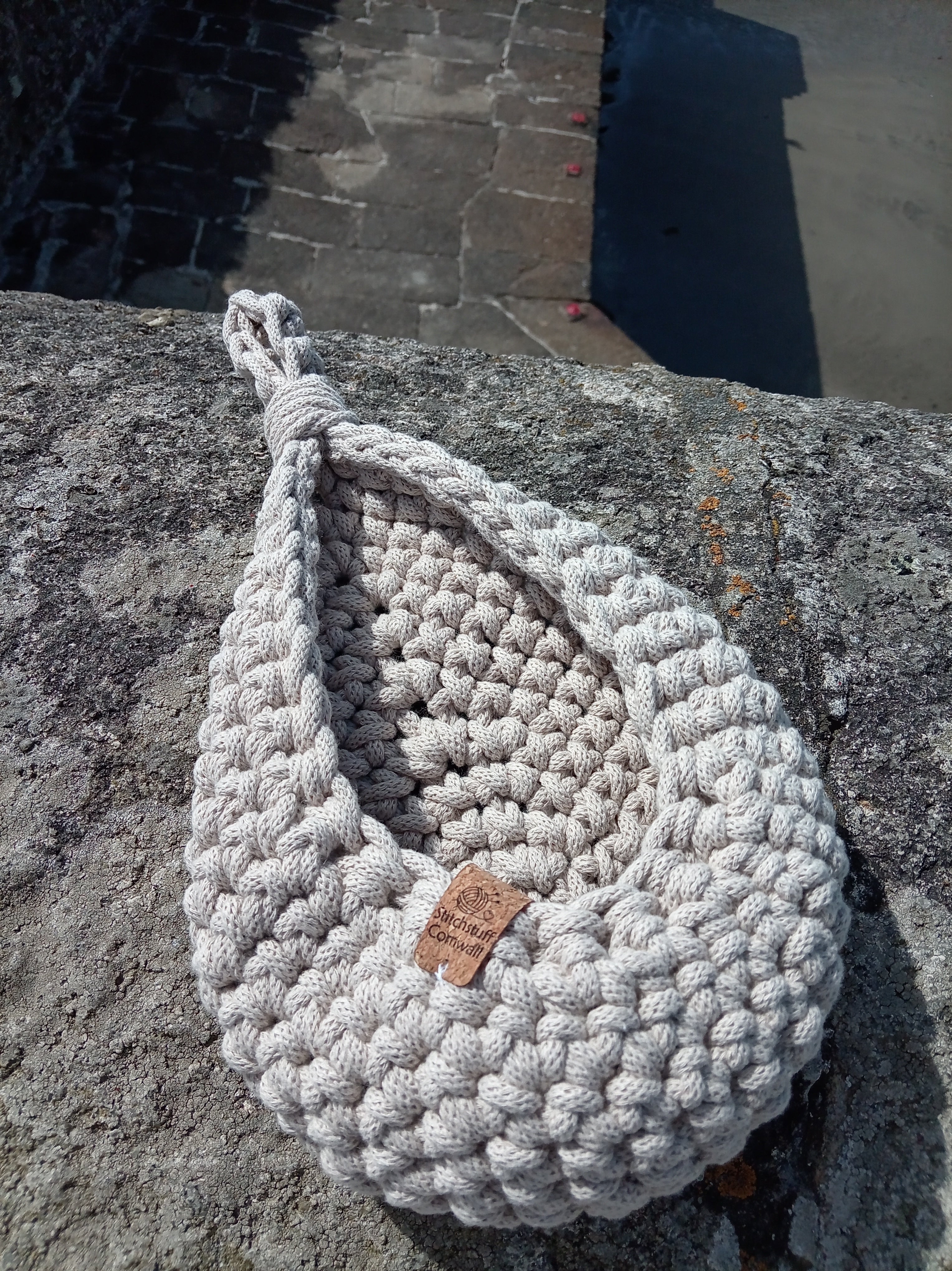 Chunky Crochet Hanging Basket - Harbour Wall