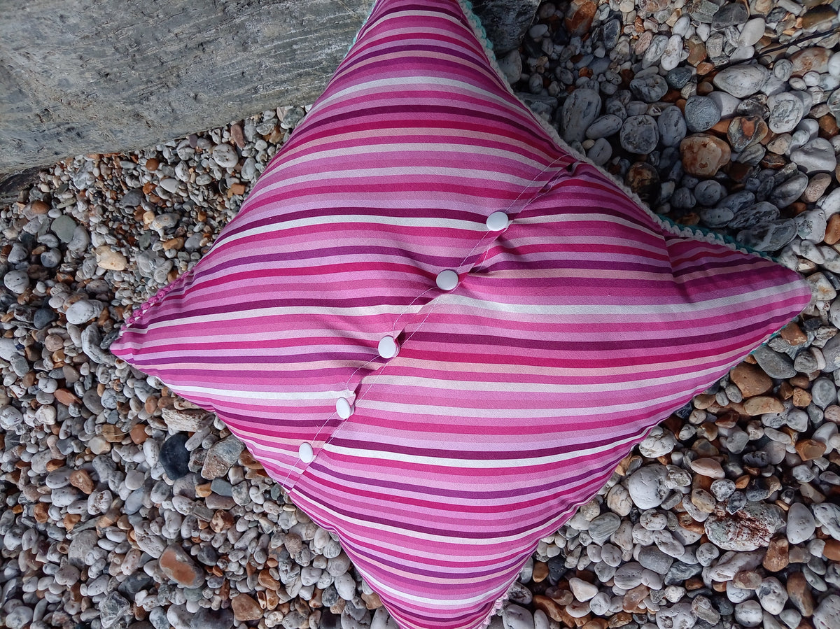 Crochet & Fabric Cushion - Crab