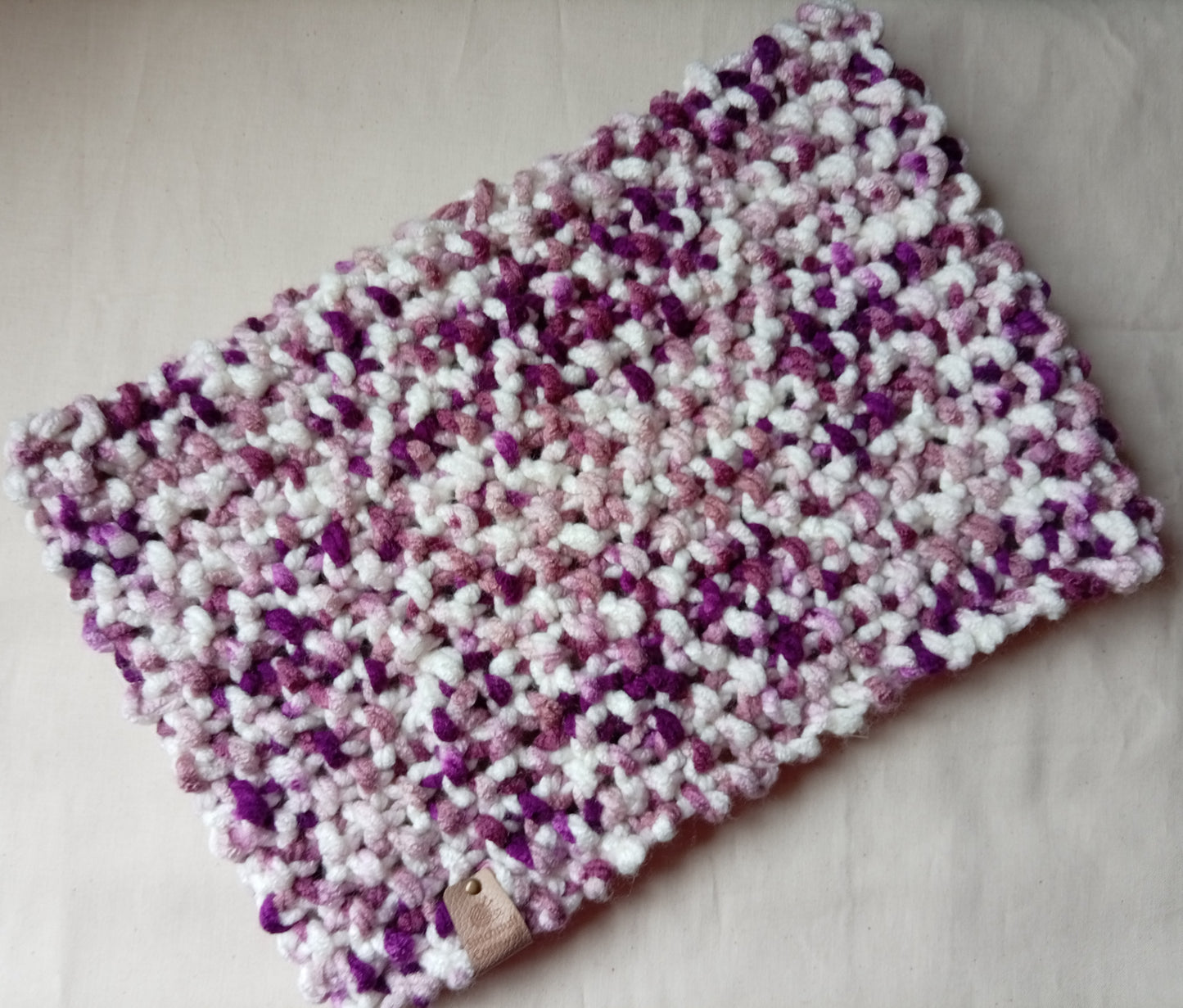 Chunky Knit Neck Warmer - Moorland Heather