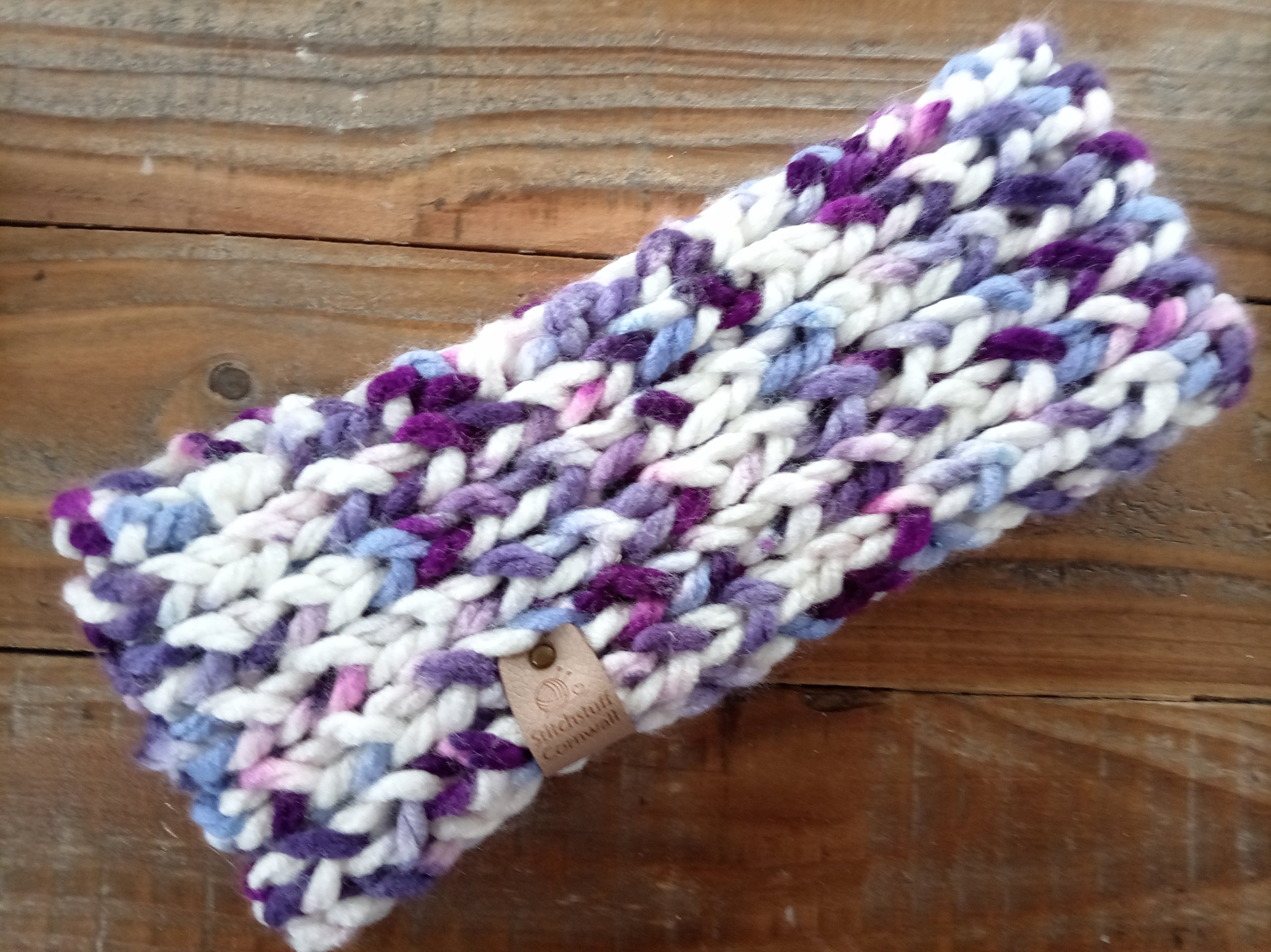 Chunky Knit Ear Warmers - Tide Pool