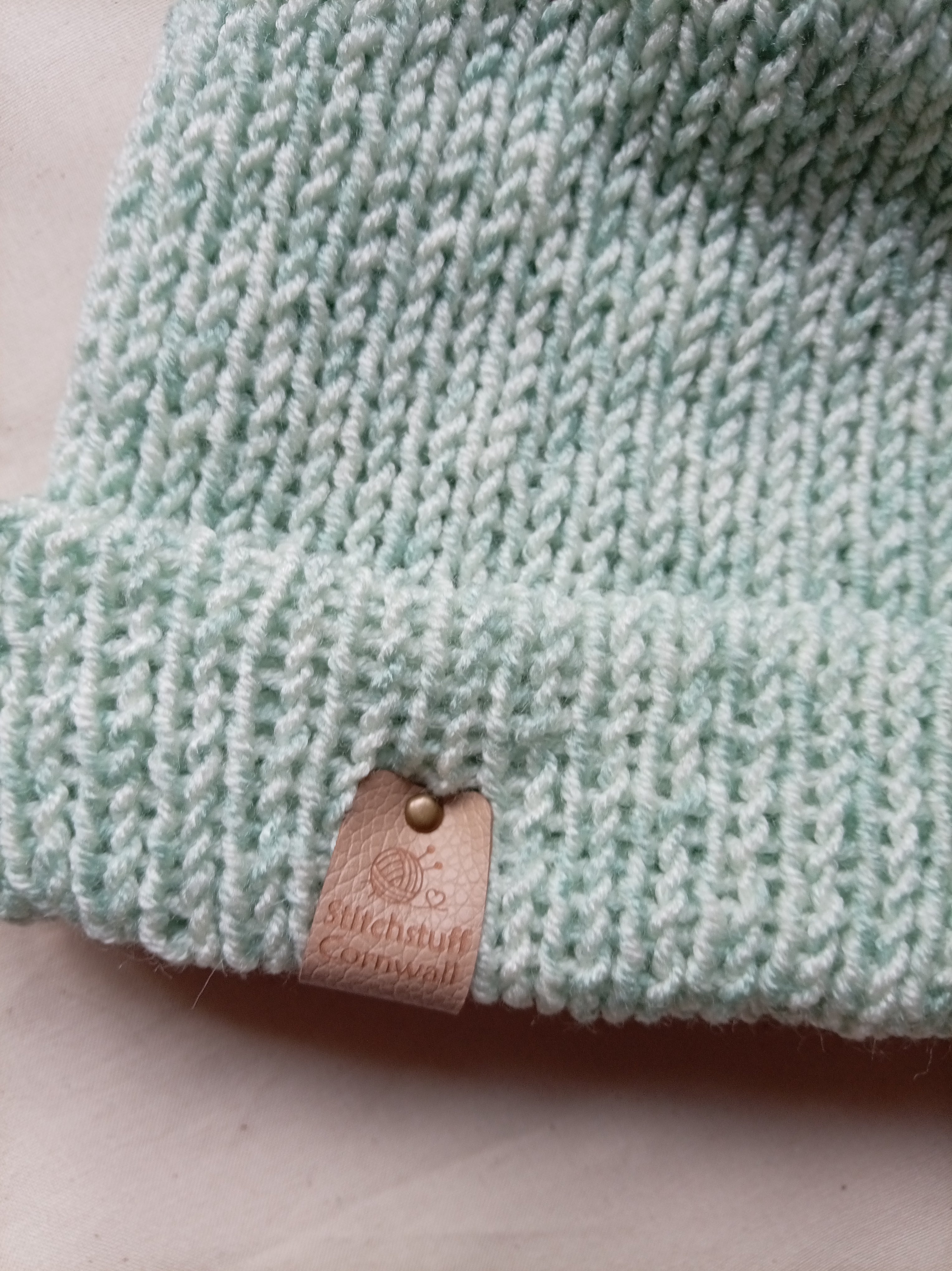 Knitted Hat - Sea Foam