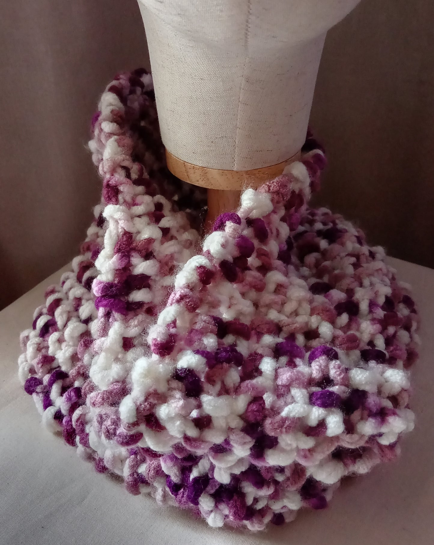 Chunky Knit Neck Warmer - Moorland Heather