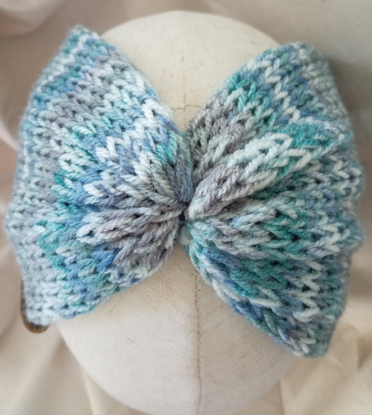 Knitted Ear Warmers - Sea Spray
