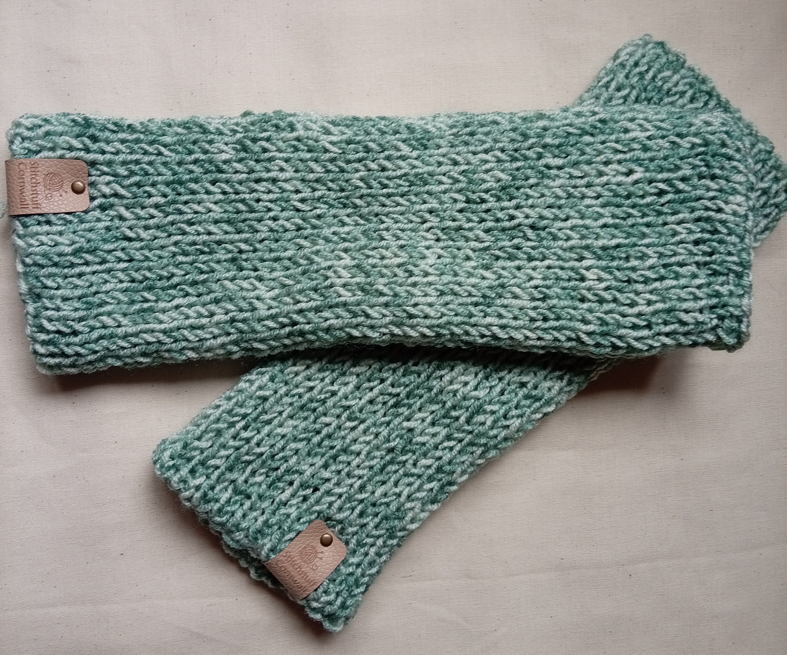 Knitted HandWarmers - Sea Glass
