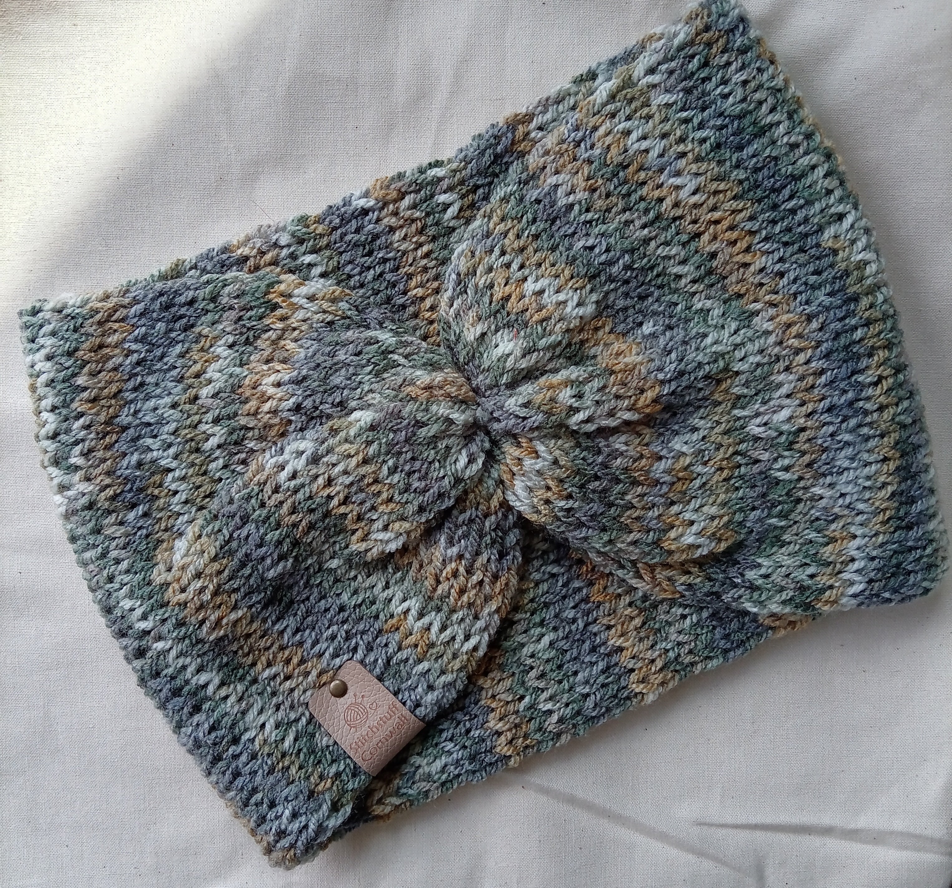 Knitted Ear Warmers - Rock Pool
