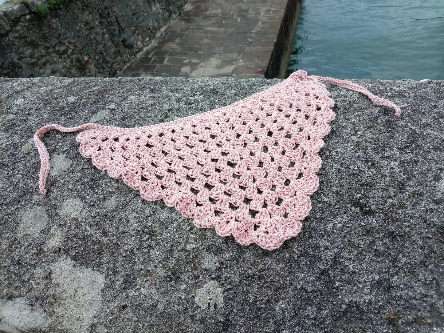 Crochet Bandana - Oyster
