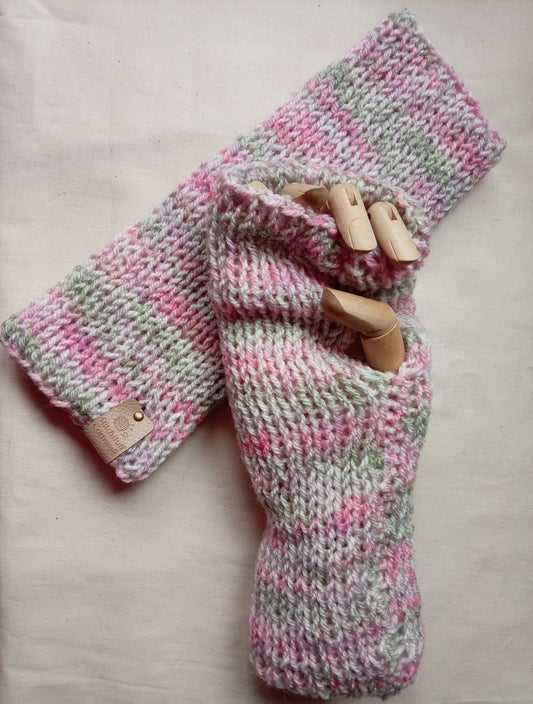 Knitted Hand Warmers - Coast Path
