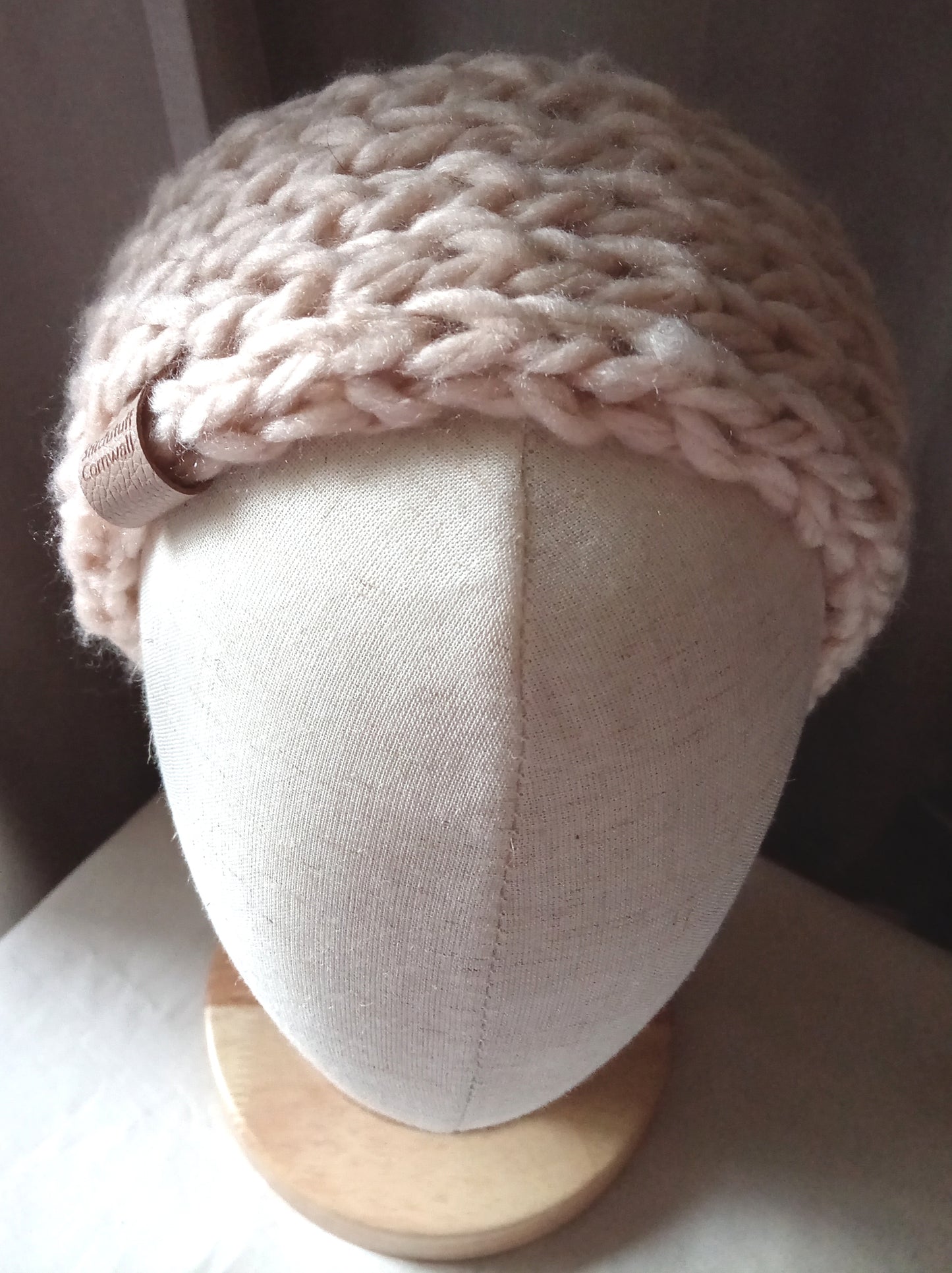 Chunky Knit Ear Warmers - Pebble