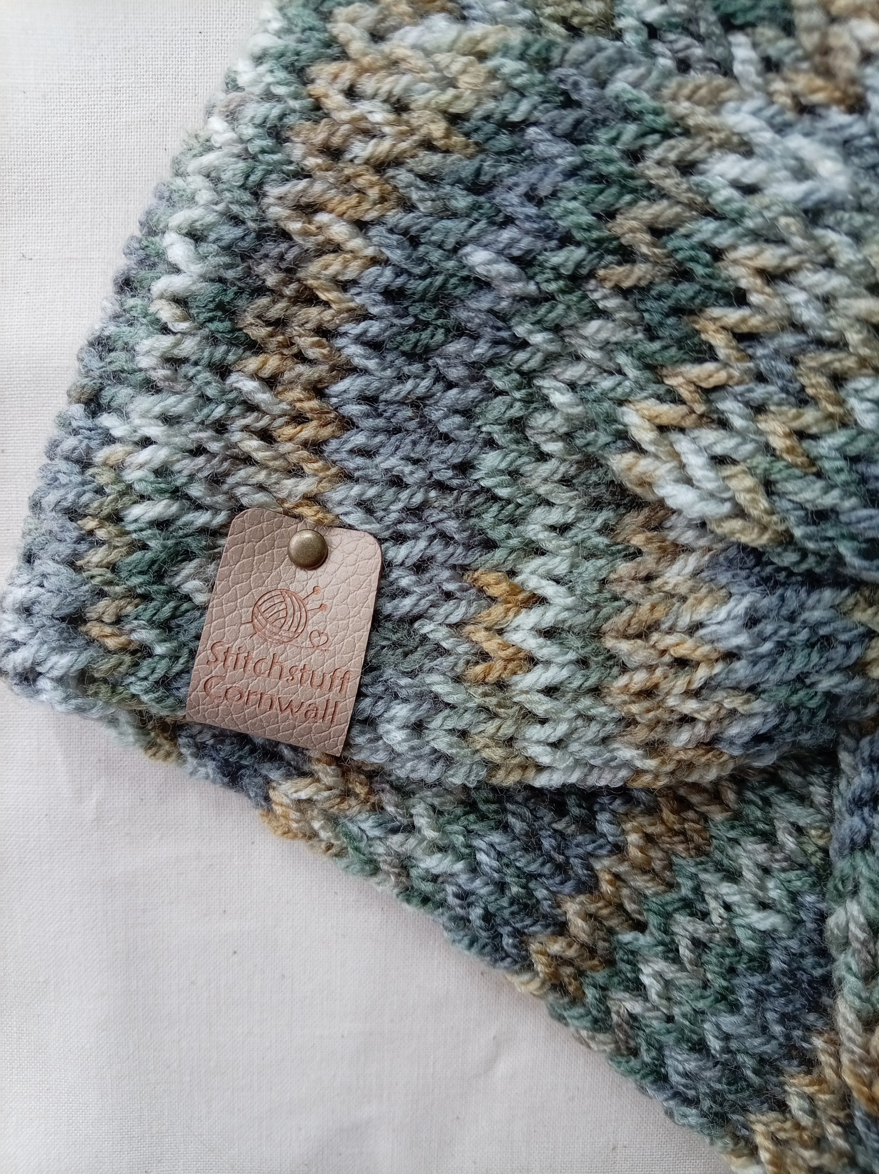 Knitted Ear Warmers - Rock Pool