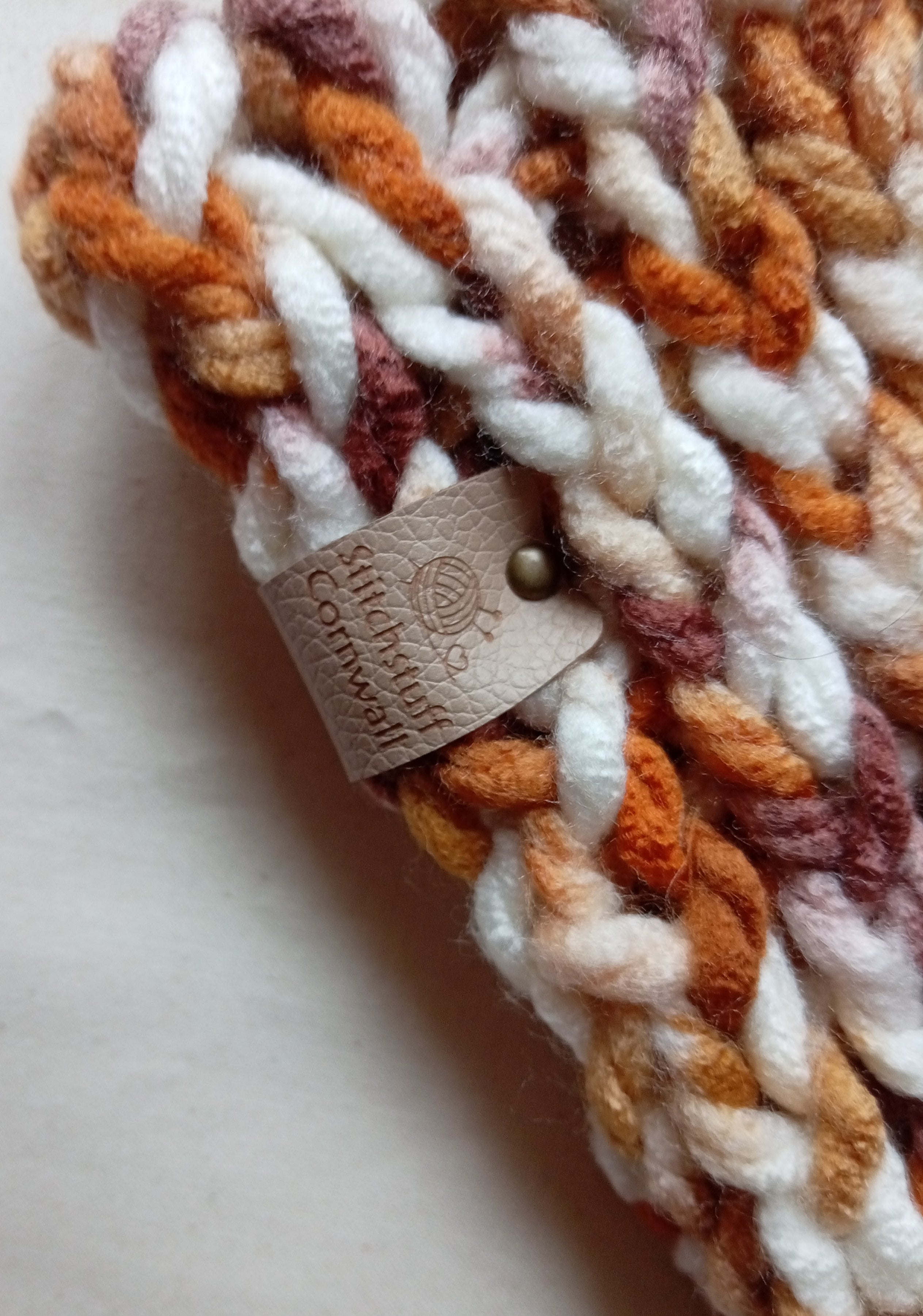 Chunky Knit Ear Warmers - Autumn Leaves