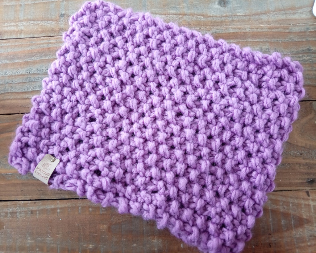 Chunky Knit Neck Warmer - Moorland Heather