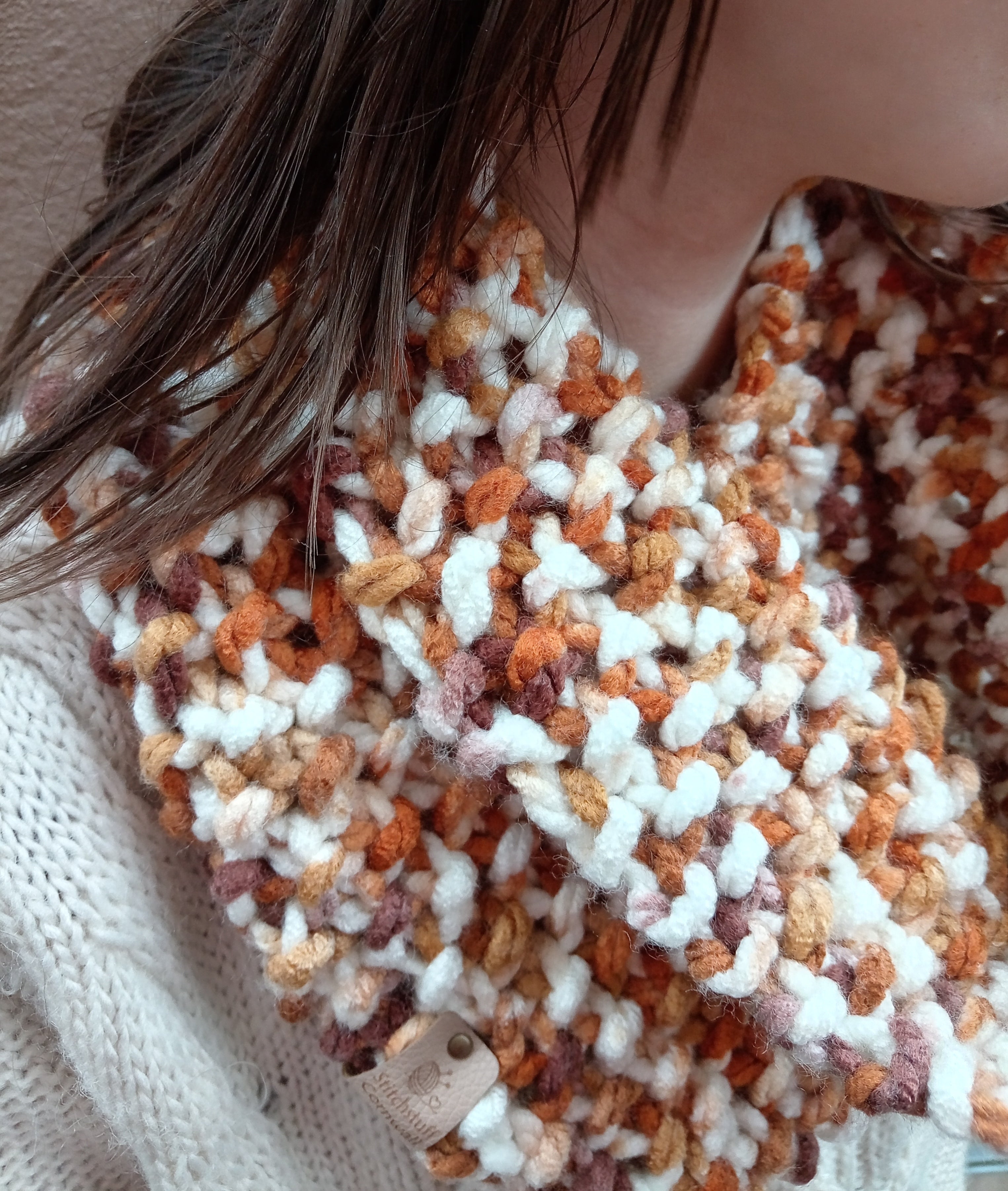 Chunky Knit Snood - Autumn Leaves