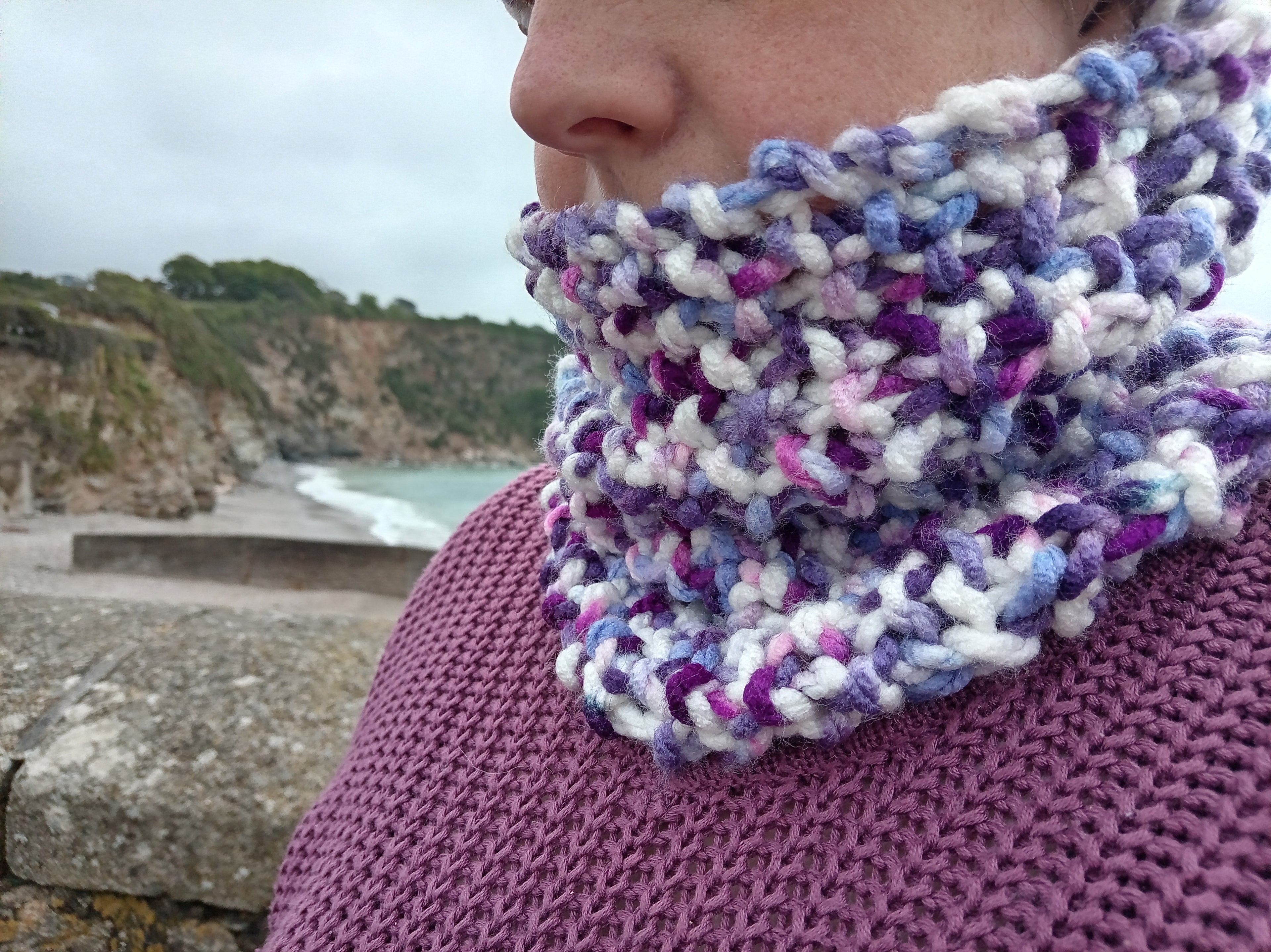 Chunky Knit Neck Warmer - Tide Pool