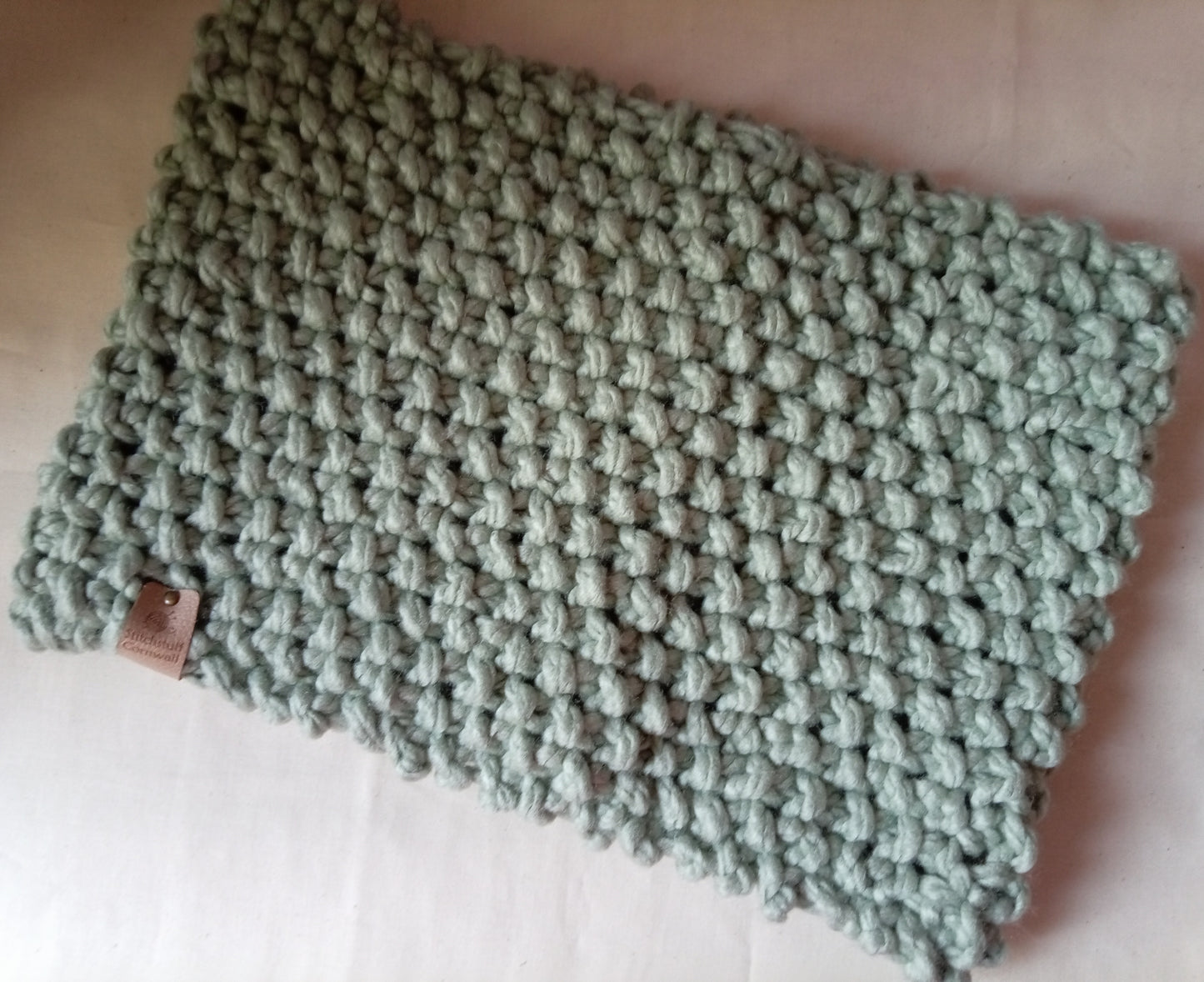 Chunky Knit Neck Warmer - Sea Kelp