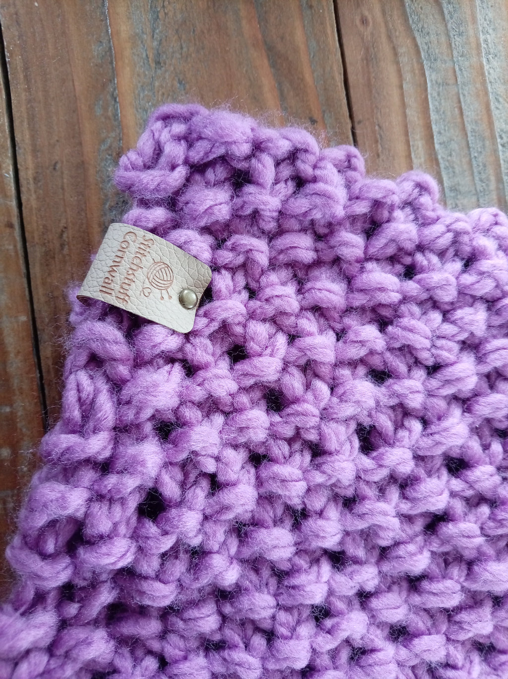 Chunky Knit Neck Warmer - Moorland Heather