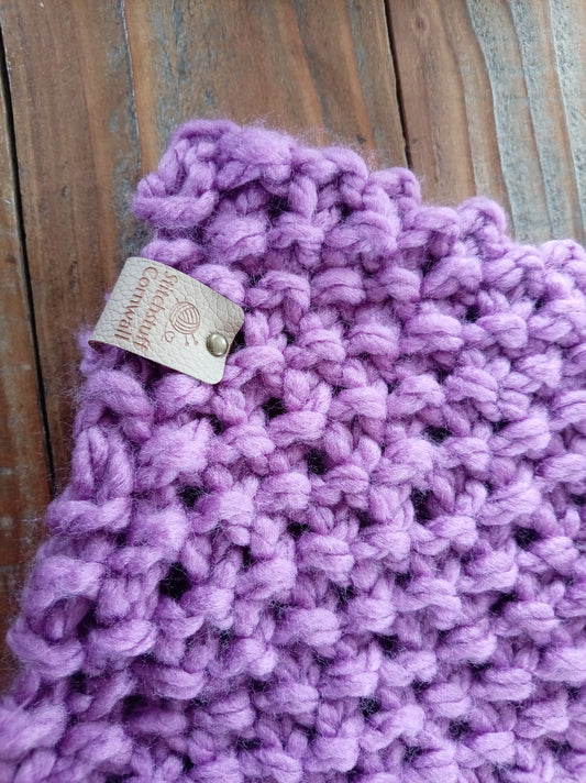 Chunky Knit Neck Warmer - Moorland Heather