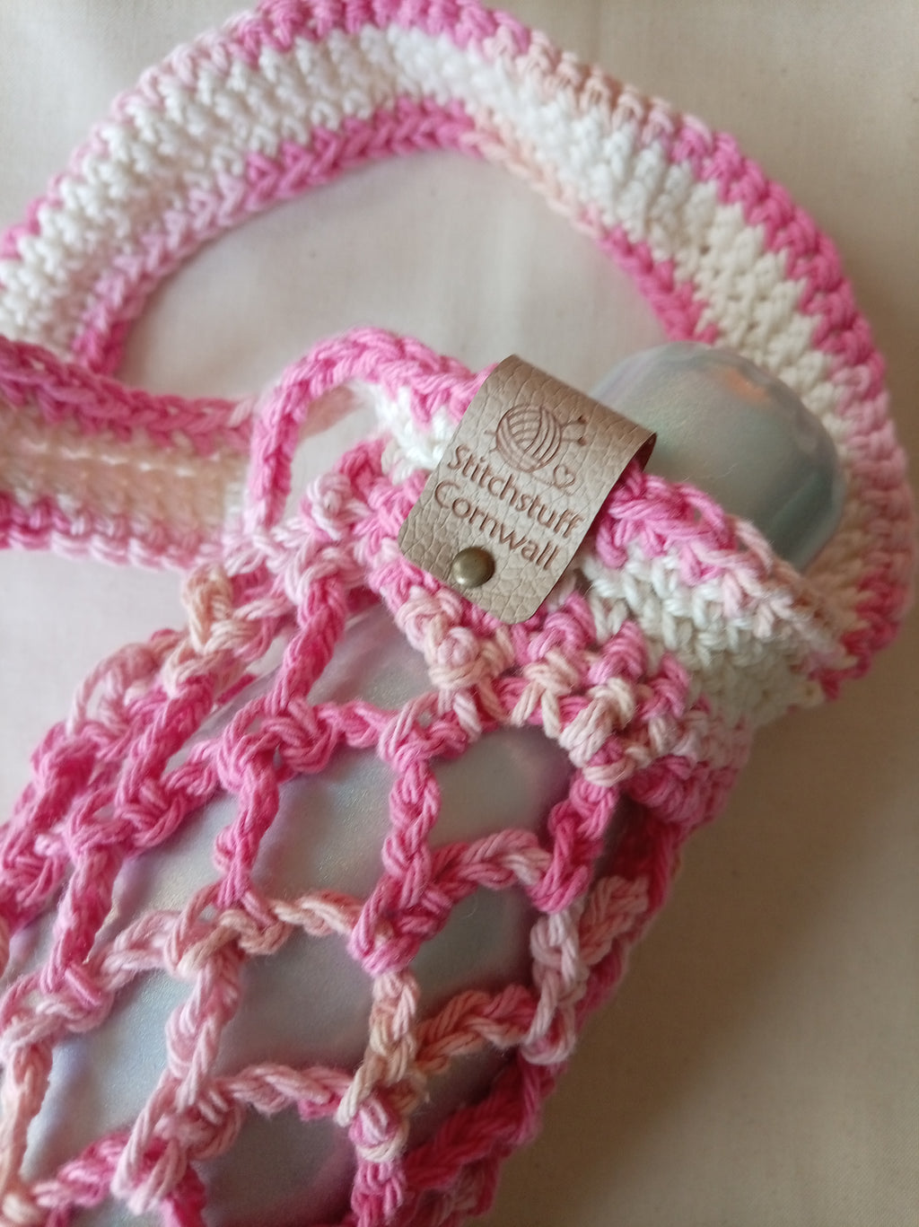 Net Bottle Bag - Sea Thrift