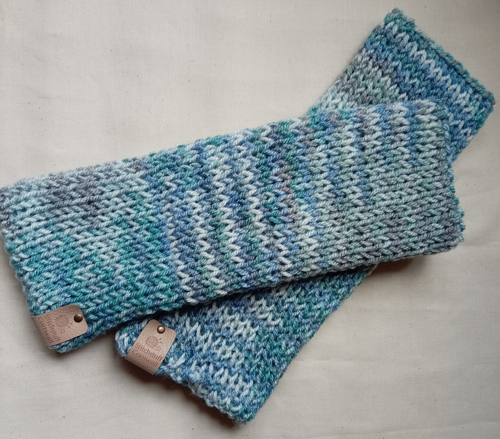 Knitted HandWarmers - Coastal