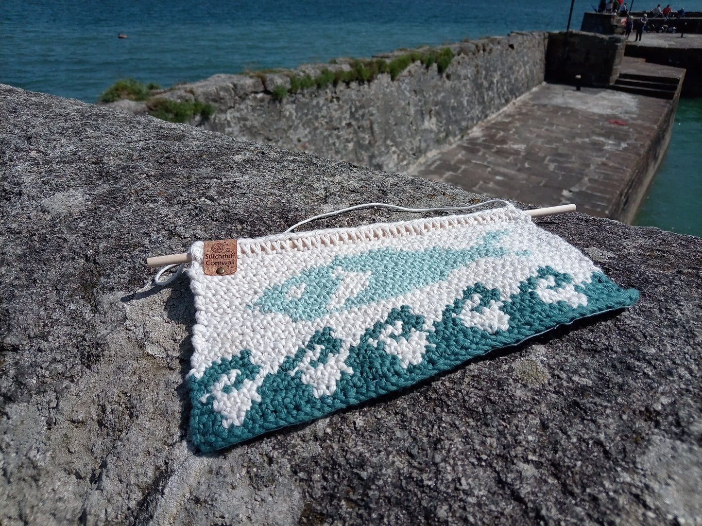 Crochet Tapestry Wall Hanging - Sea Foam