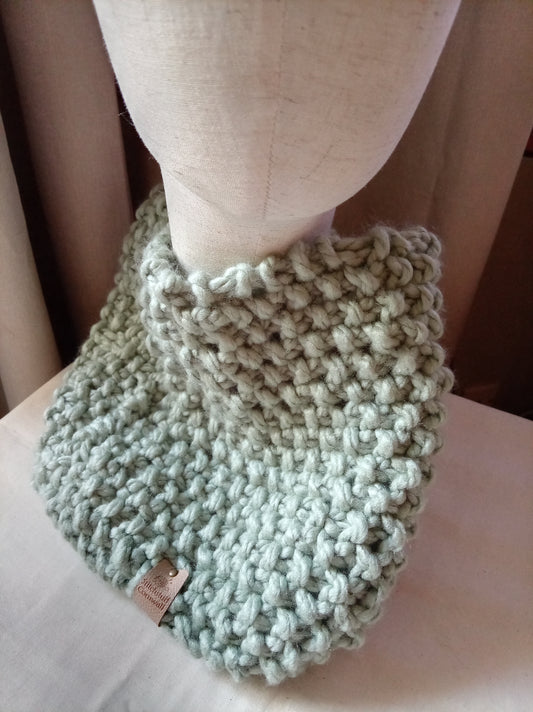Chunky Knit Neck Warmer - Sea Kelp